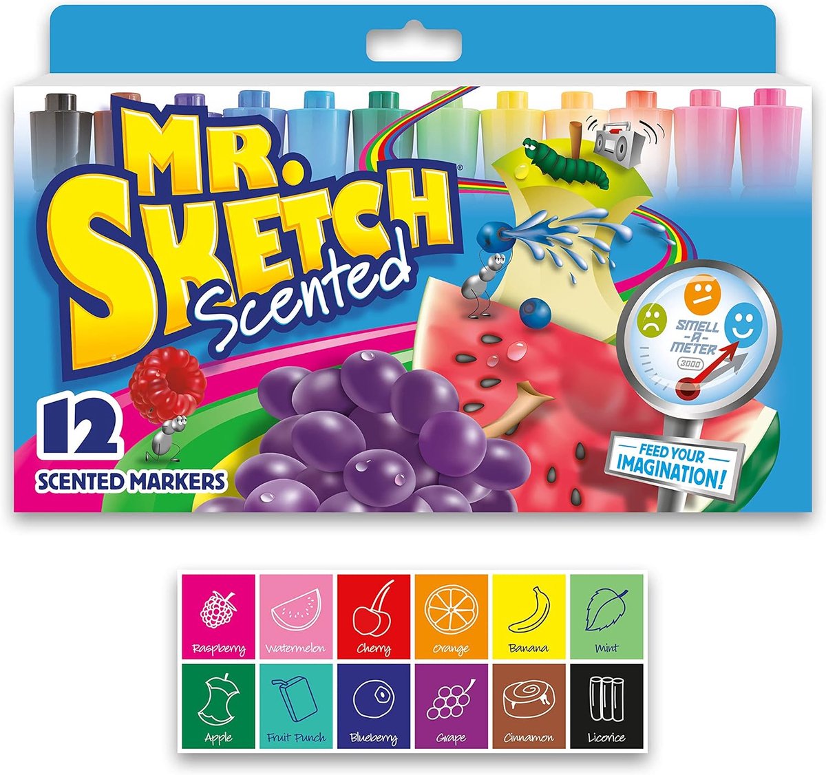 Mr. Sketch Geurstiften - Beitelpunt - 12 Kleuren - 12 stuks