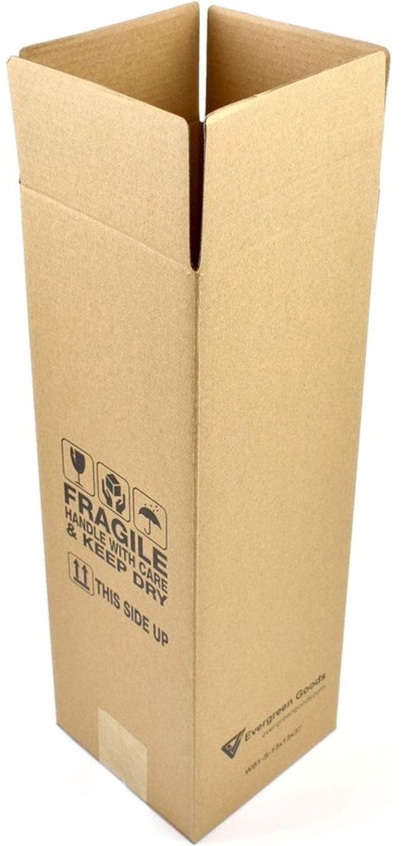 100 Stuks Enkele Fles Verzenddozen voor Wijn, Bier of Champagne (75cl)