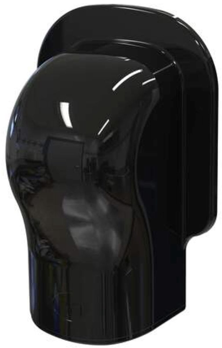Tecnosystemi Optima muur afdekkap TMQ75 Zwart RAL9005