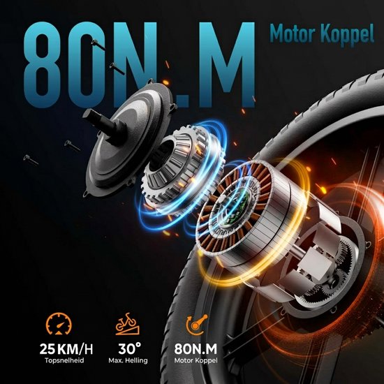 T5 opvouwbare e-bike 20" x 4" fat-banden, 48V 13Ah 80 Nm-motor — afbeelding 5