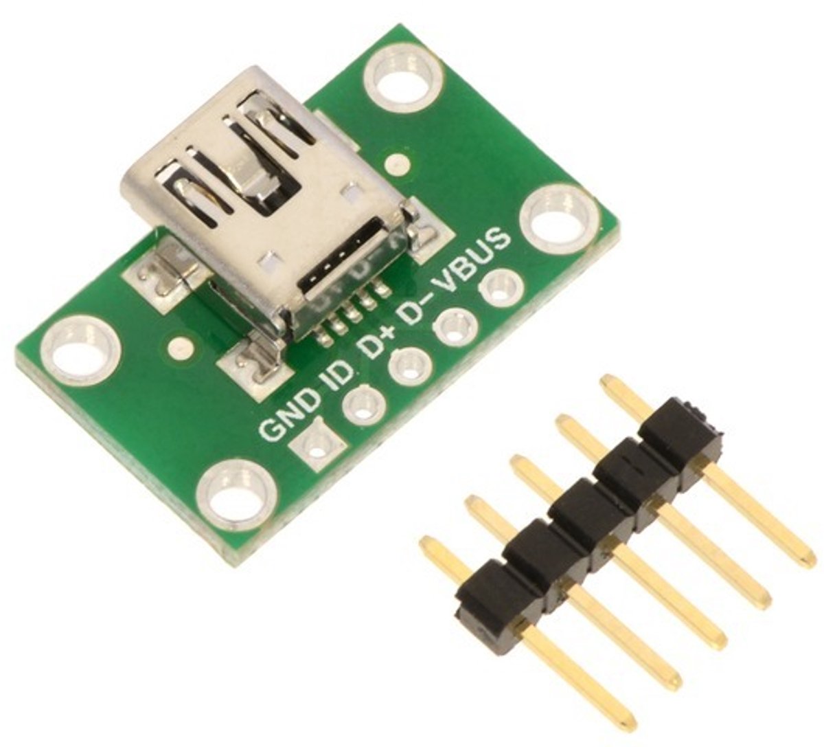 USB Mini-B Connector Breakout Board Pololu 2593