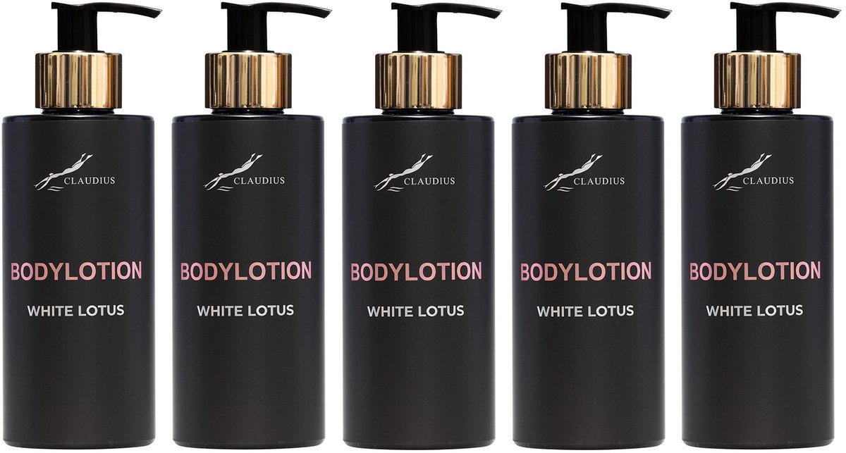 Showergel White Lotus 300 ml - gouden pomp - 5 stuks