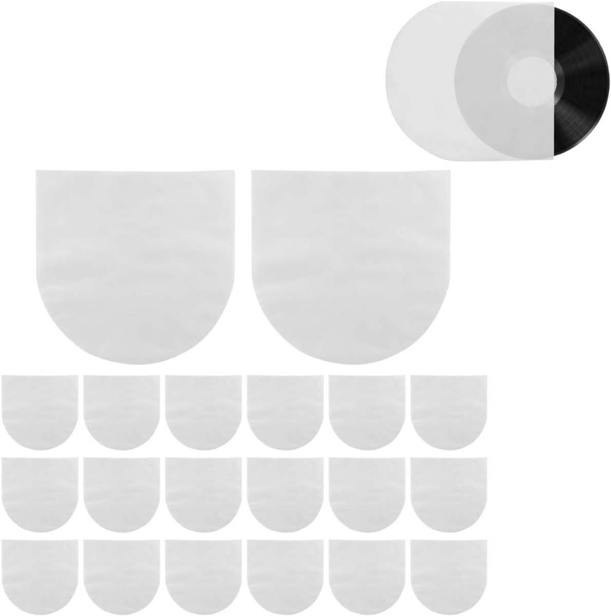 100PCS Antistatische Vinyl Platen Binnenhoezen, Draagbare Beschermhoezen voor 7 inch LP's, Slijtvast en Transparant voor Platenopslag en Bescherming