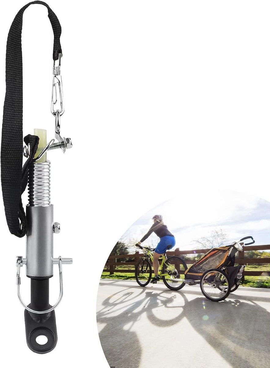 Fietsaanhanger Koppeling 11 mm - Universele Trekhaak voor Kinderaanhangers en Hondenkarren - Dubbele Beveiliging voor Maximale Veiligheid - Geschikt voor de Meeste Fietsen