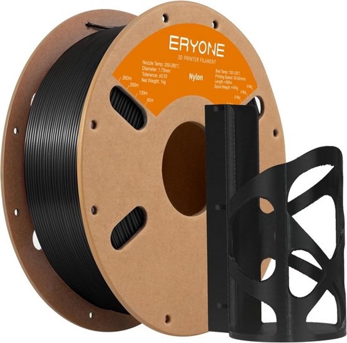 Nylon PA6 1.75mm 3D Printer Filament Zwart 1kg - Duurzaam Polyamide