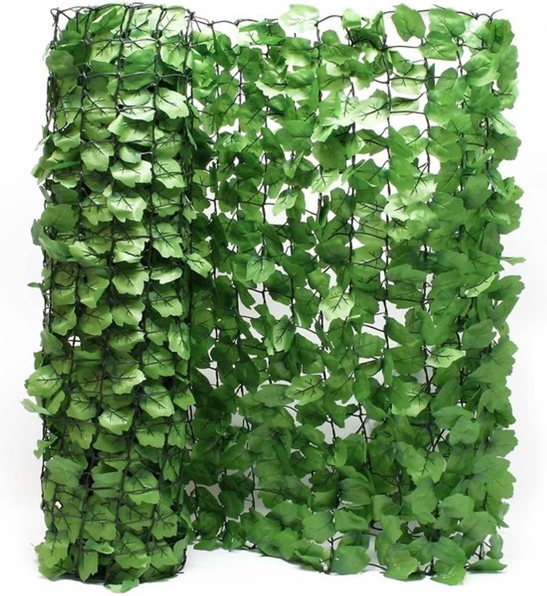 Kunsthaag Tuinschutting 300x150 cm voor Tuin en Balkon, Privacydoek met Donkergroene Bladeren