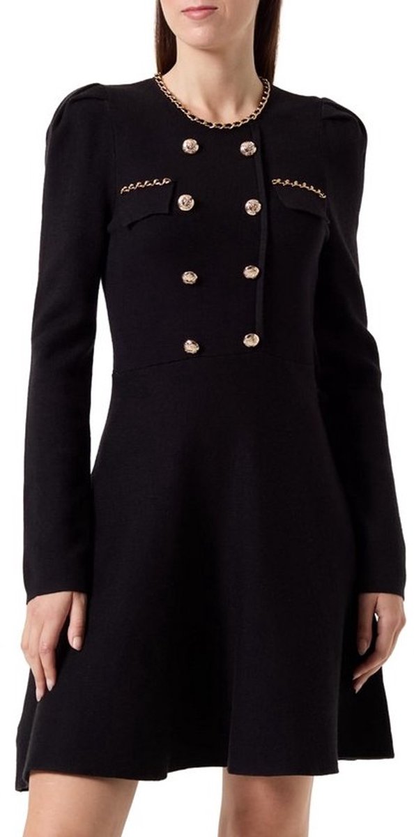 Elegante A-lijn sweaterjurk voor dames met knoopdetails