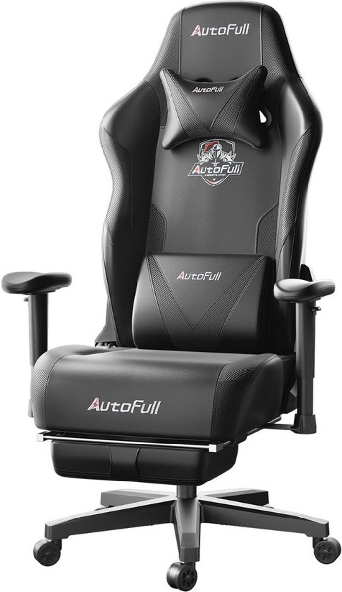 Ergonomische Gamingstoel met Lendensteun en Voetensteun - Verstelbaar Racestoel Design