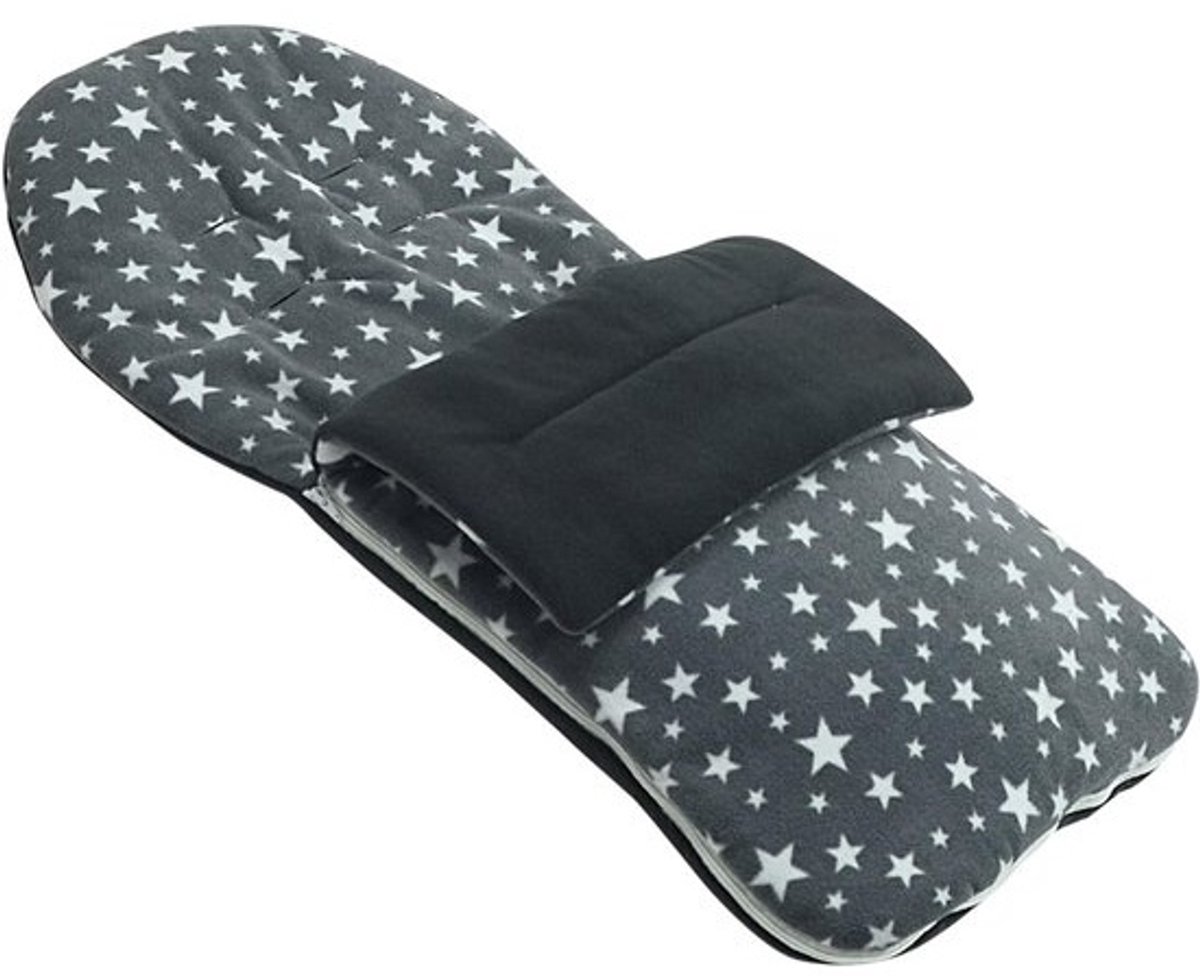 Warm Fleece Voetenzak voor Kinderwagen - Universeel Geschikt - Grijs Ster