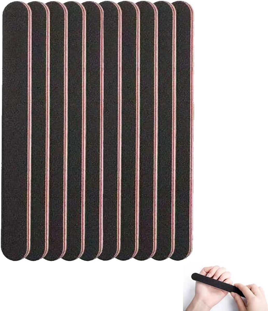 Casalora - Nagelvijltjes 10-Pack - Dubbelzijdige Nagelvijlen 100/180 - Professionele Nagelvijlset voor Manicure, Nagelverzorging en Nagelstyling