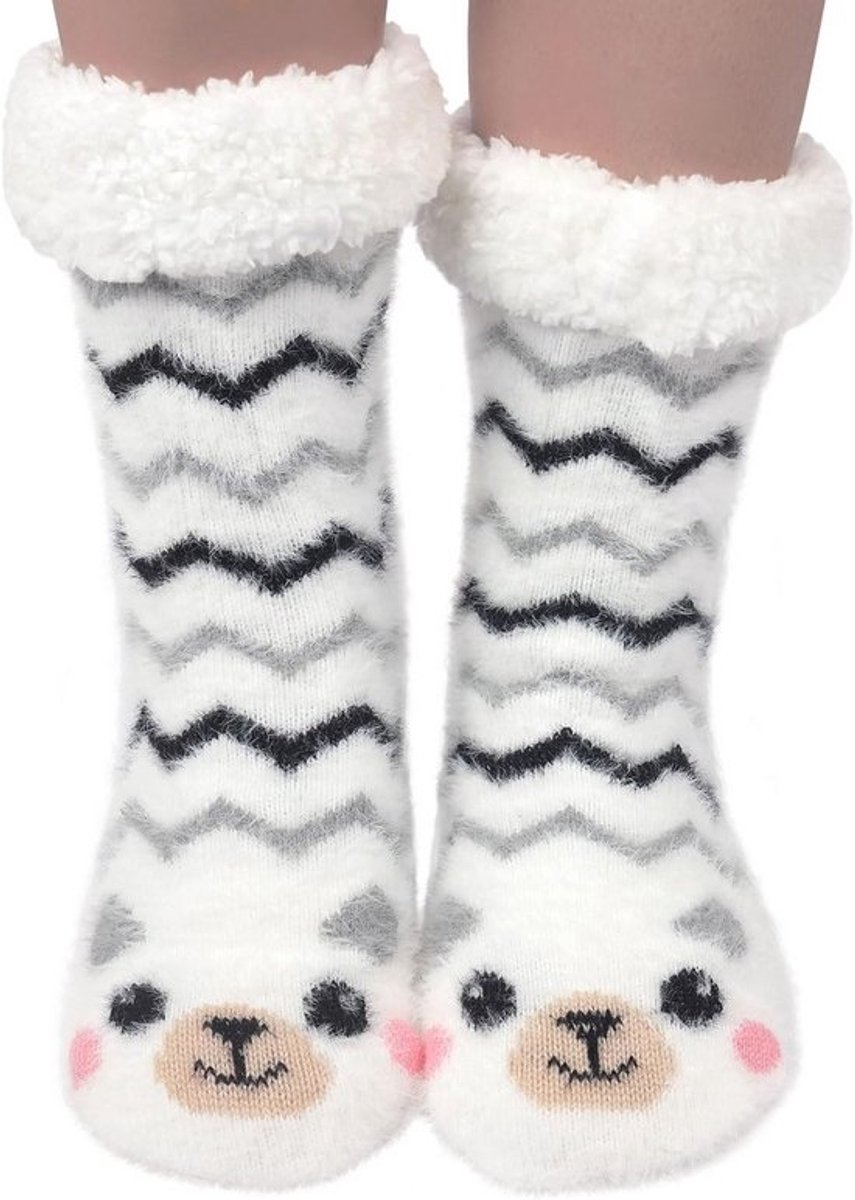 Knuffelsokken voor Dames - Warme Antislip Wintersokken Maat 39-42, 35-38