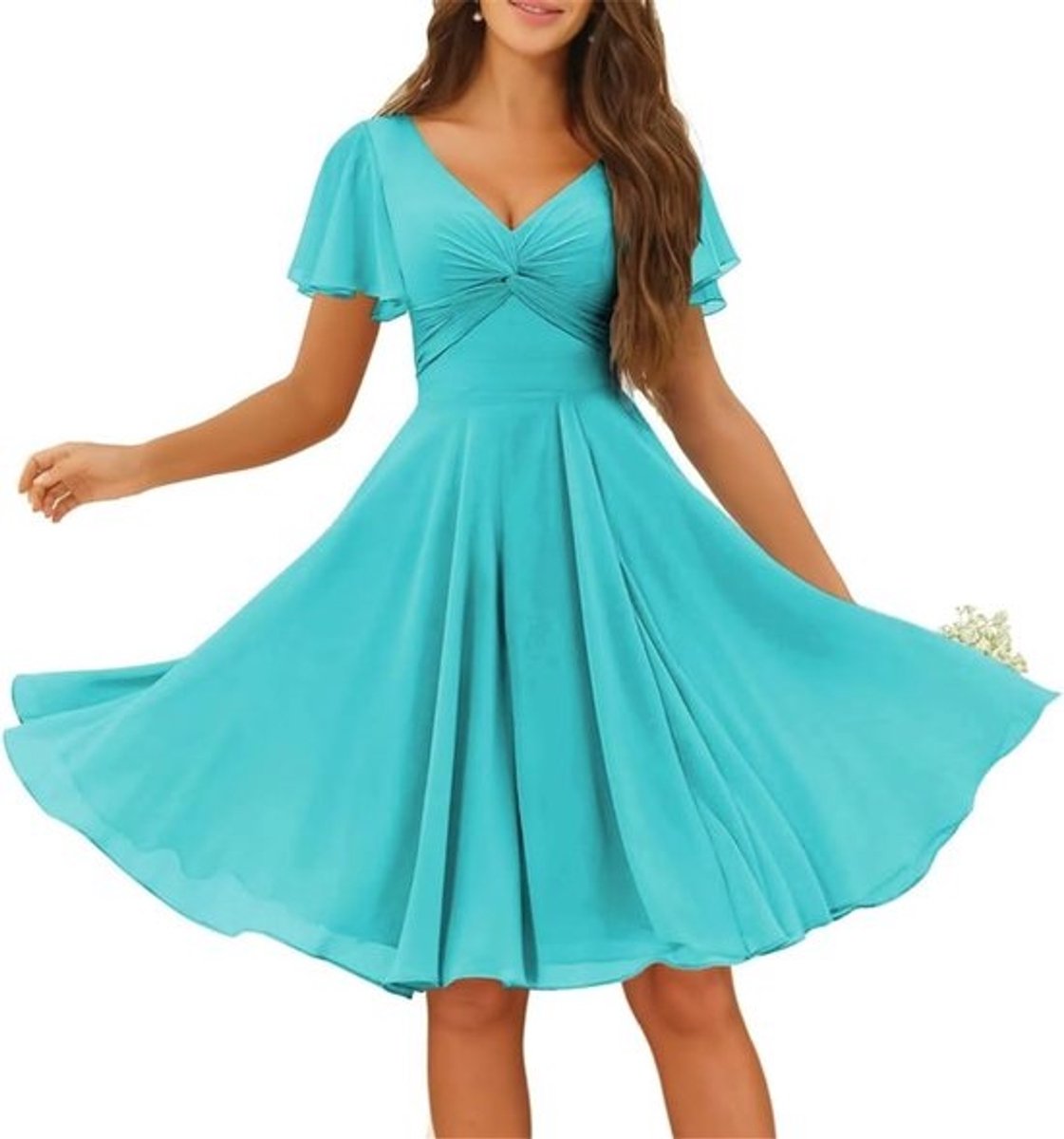 Dames chiffon jurk jurkjes avondjurk