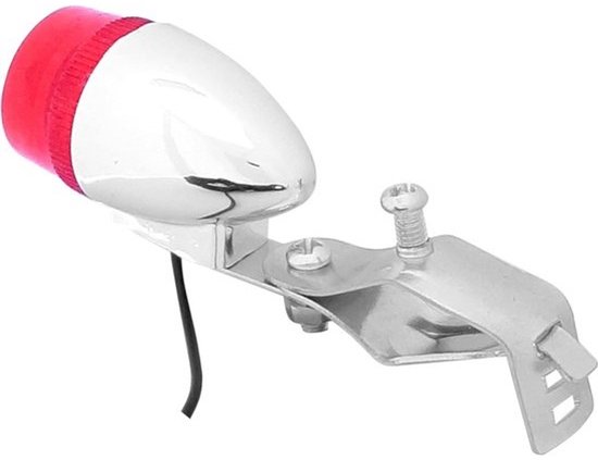 Rond Achterlicht Fiets - Verchroomd Vintage Stijl voor Frame en Spatbord — afbeelding 2