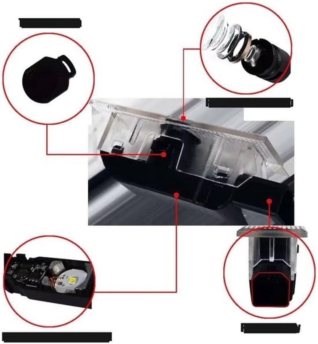 2x Universele LED Autodeur Projector Welkomstlicht Instapverlichting