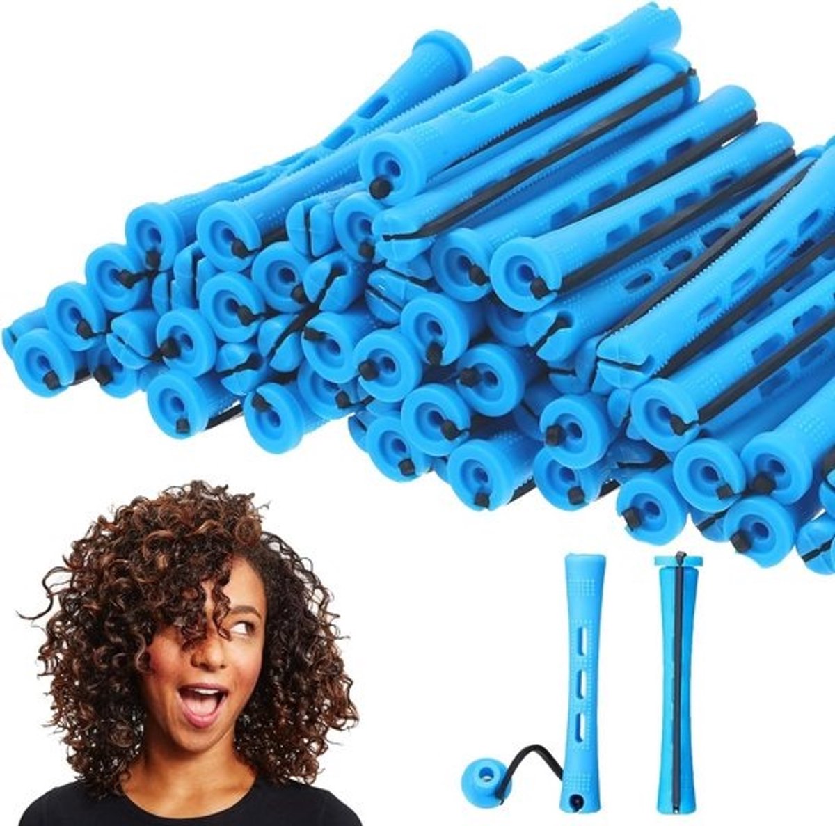 60 Stuks Kleine Permanente Krulspelden voor Kort en Lang Haar - Perfect voor Thuis of Salon