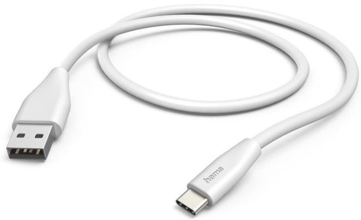 USB-C naar USB-A Laadkabel 1.5 Meter Wit - Synchronisatie Kabel