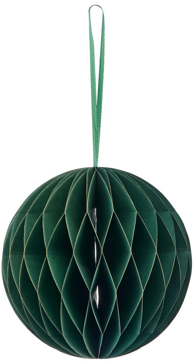 Gasper Kersthanger bal donkergroen magneetsluiting Ø 15 cm