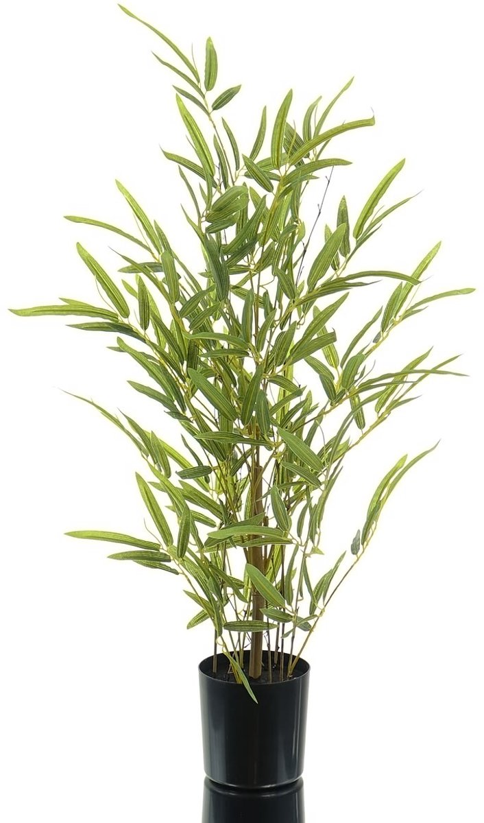 Gasper Miniblad-Bamboe Groen Kunststofpot 70 cm - Kunstplant