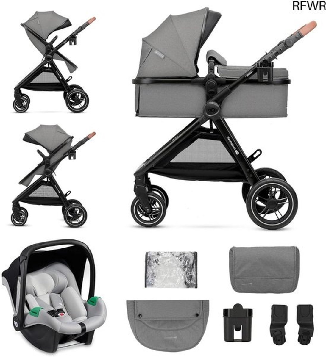 Kinderwagen 3 in 1 – Multifunctionele Wandelwagen – Babywagen - baby uitzet
