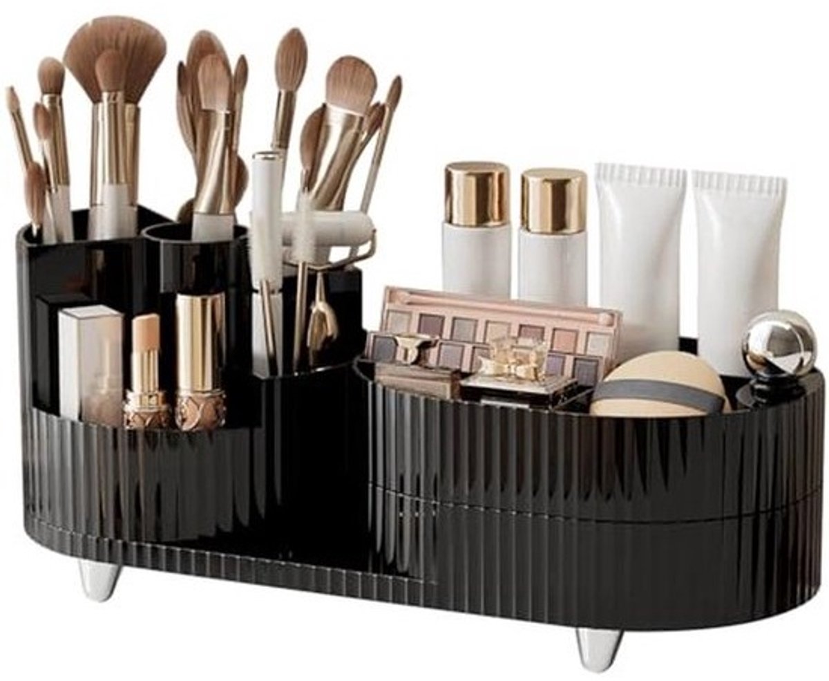 Draaibare Make-up Organizer met Meerdere Vakken - Zwart