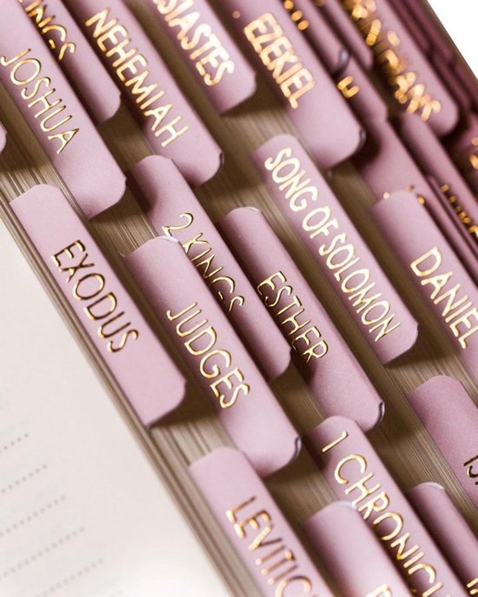 Studie Bijbel Tabs met Goud Reliëf voor Oude en Nieuwe Testament - Index Markeringen
