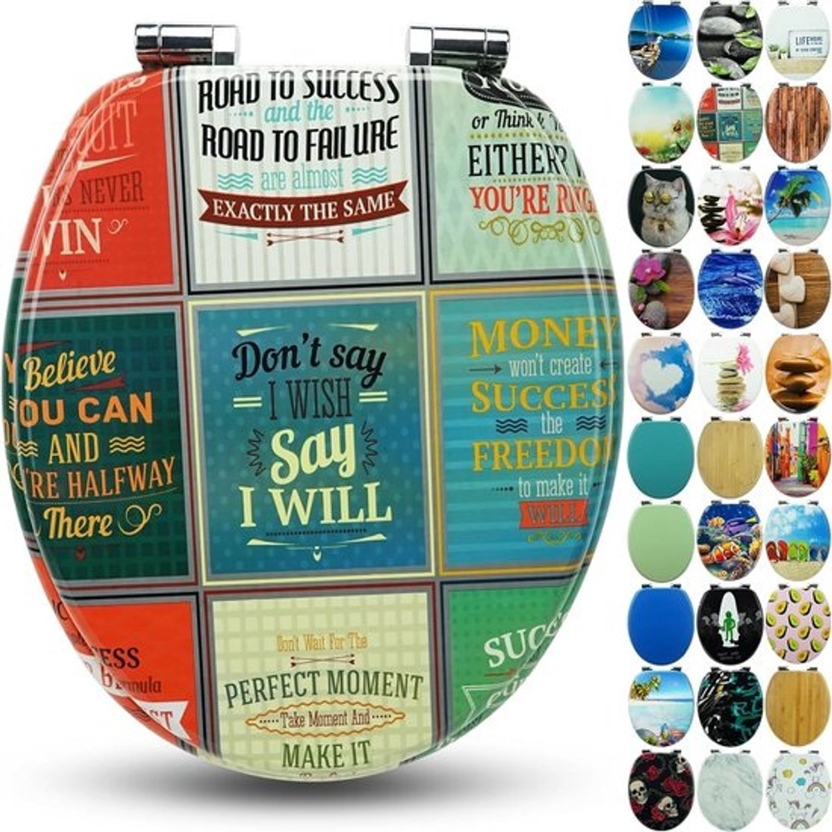 Comfortabel Toiletzitting met Houten Kern en Softclose Mechanisme