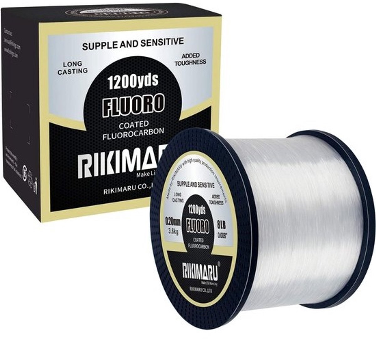 Fluoro Vislijn 100% Fluorocarbon 30lbs 0,47mm 1200Yds