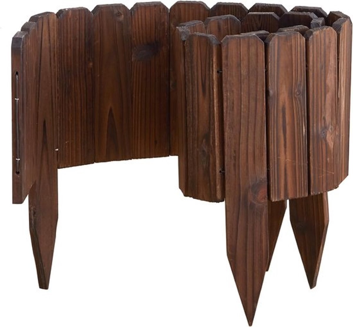 Houten Tuinafscheiding - Decoratieve Rand - Tuin Afbakenen - Hoge Temperatuur Verwerking - 1 vierkante meter - Bruin