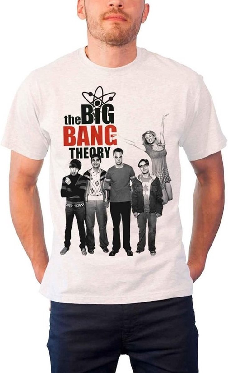 The Big Bang Theory Cast T-shirt Wit Officieel Merchandise