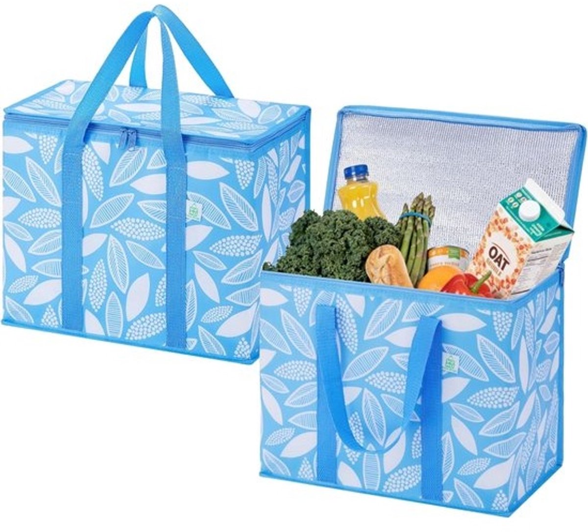 Herbruikbare Koeltas - Isolatietas Boodschappenmand - Boodschappen Blijven Koel - Drielaagse Isolatie - 40 x 33 x 22 cm - Lentebries