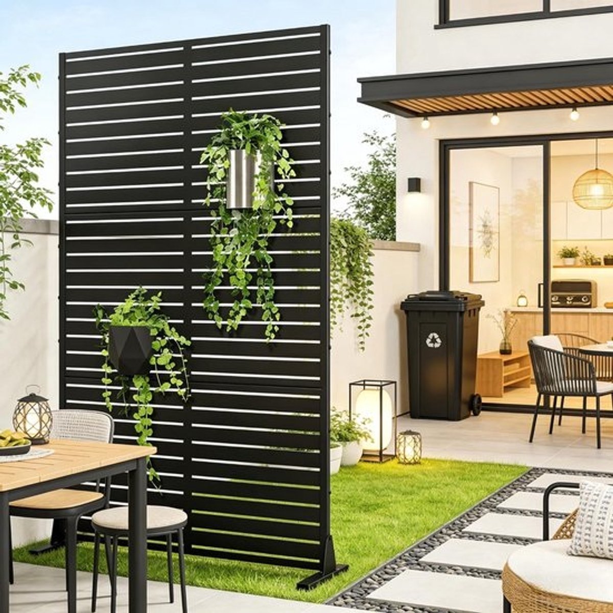 Decoratieve Scheidingswand voor Binnen en Buiten - Privacy en Windscherm met Modern Patroon