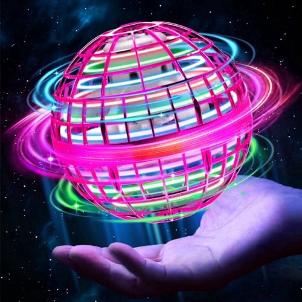 Casalora Zwevende Speelgoed Bal Handbestuurde Vliegende Bal - Magische Zwevende Bal met LED Verlichting - Veilige Mini Drone voor Kinderen (6-12 jaar) - Geschikt voor Binnen en Buiten - Inclusief Oplaadbare Batterij - Perfect Cadeau