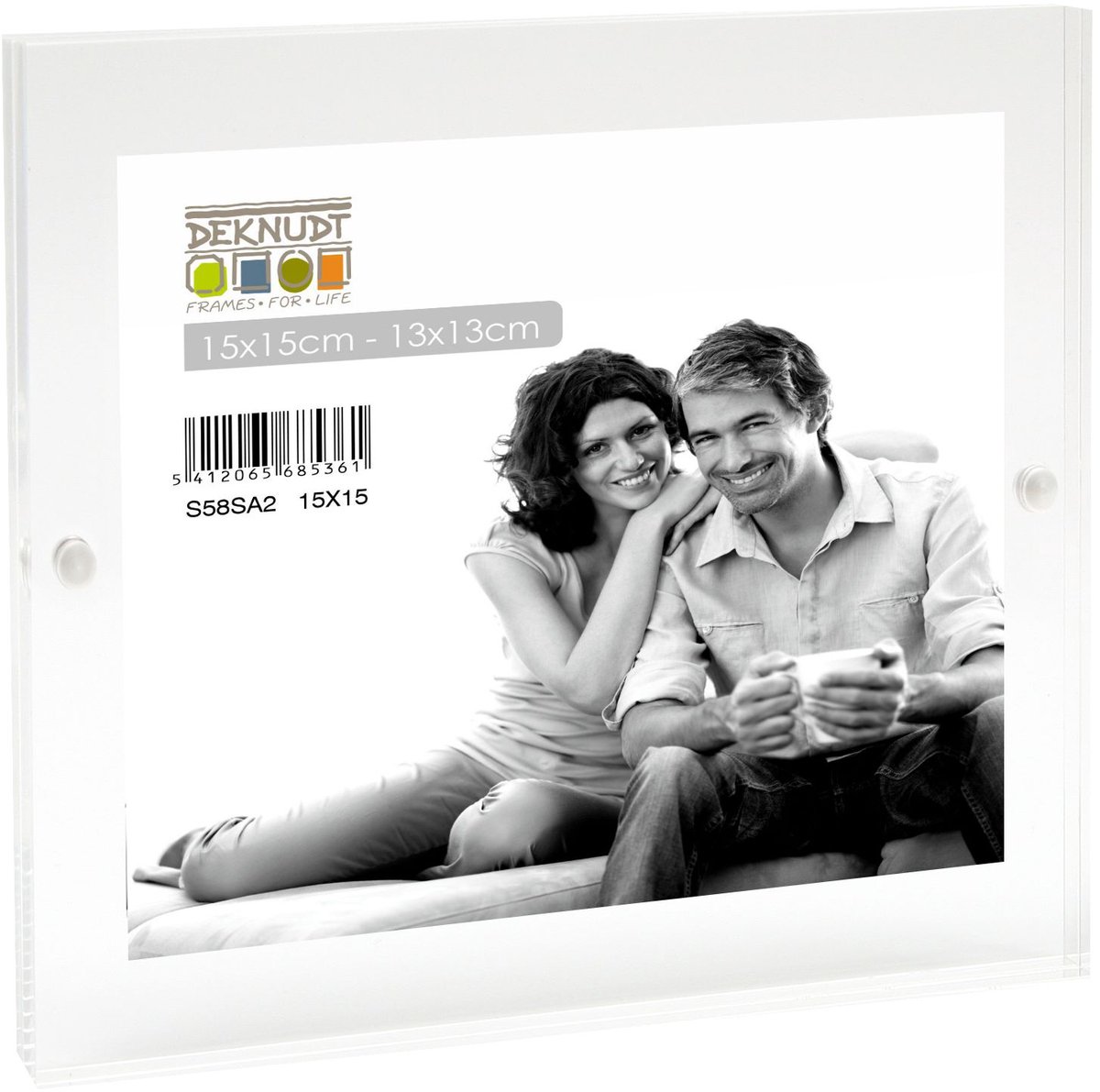 Deknudt Frames fotolijst S58SA2 - transparant - kunststof - 15x15 cm