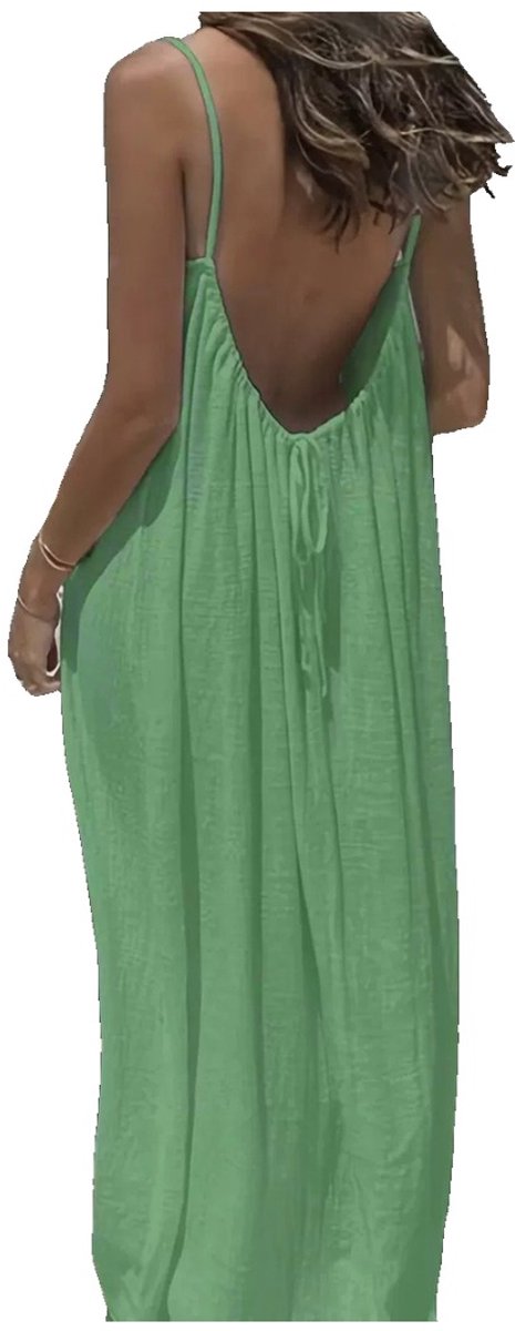 Currero Open Rug Jurk Backless Body Jurk Shirt Jurken Open Back Dress Licht Groen