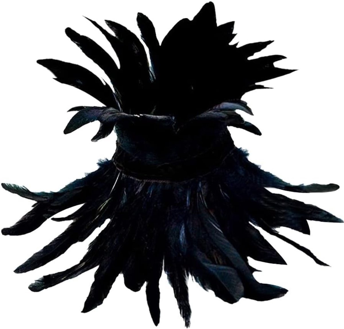 Gothic Victoriaanse Natuurlijke Veer Halsketting Kraag voor Halloween, Kostuumaccessoires en Mode Poncho
