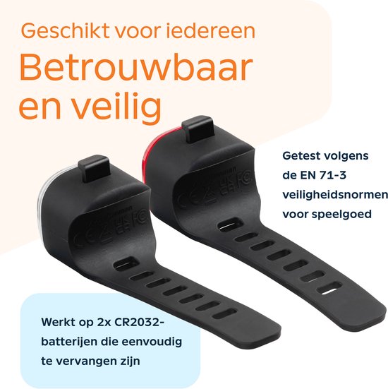 AXA Niteline Spot fietsverlichting set - LED fietsverlichting voor- en achterlicht - batterijverlichting op CR2032 - Instapmodel voor dagelijks gebruik van AXA — afbeelding 5