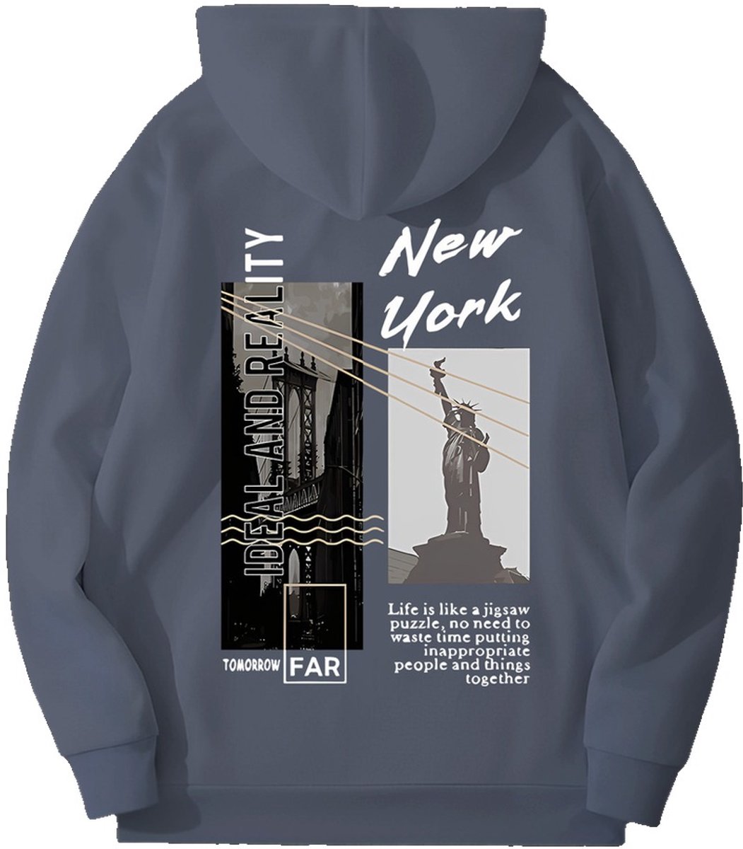 Currero Hoodie Heren Warme Hoodie Met Capuchon Comfortabele Sweater Casual Trui Pullover Herentrui Donkergrijs