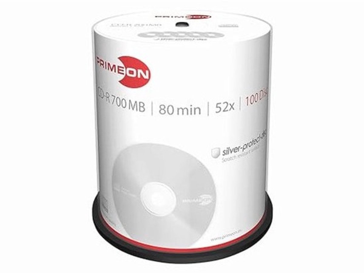 CD-R 80Min/700MB/52x Cakebox - 100 Schijfjes met Krasbestendige Coating