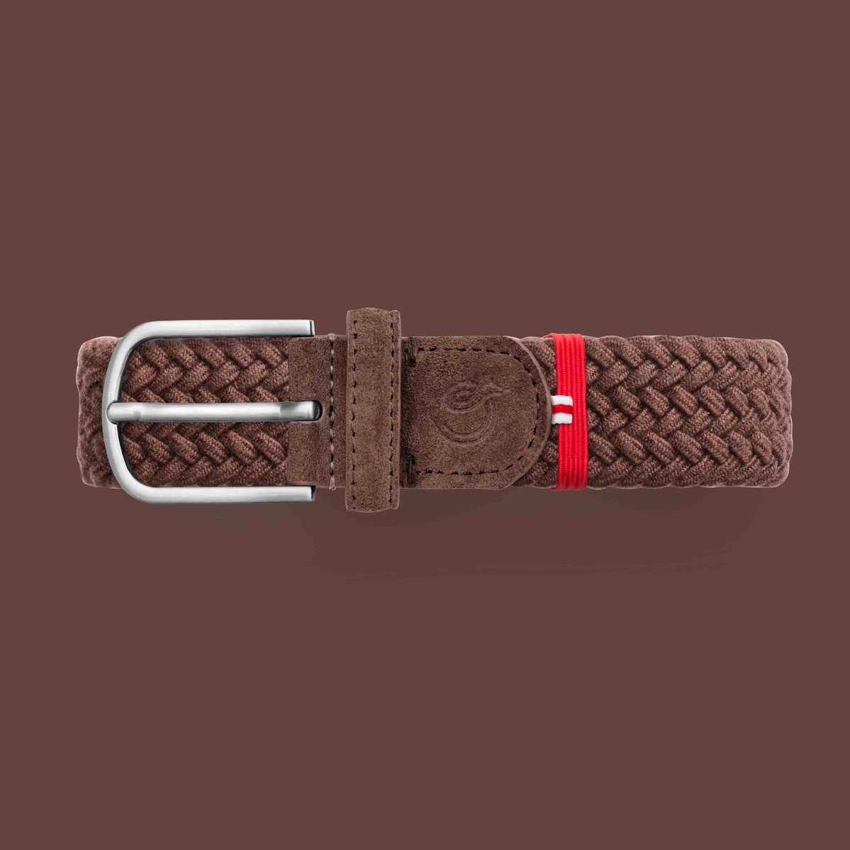 LA BOUCLE BROEKSRIEM - Courchevel CASHMERE touch dark walnut br