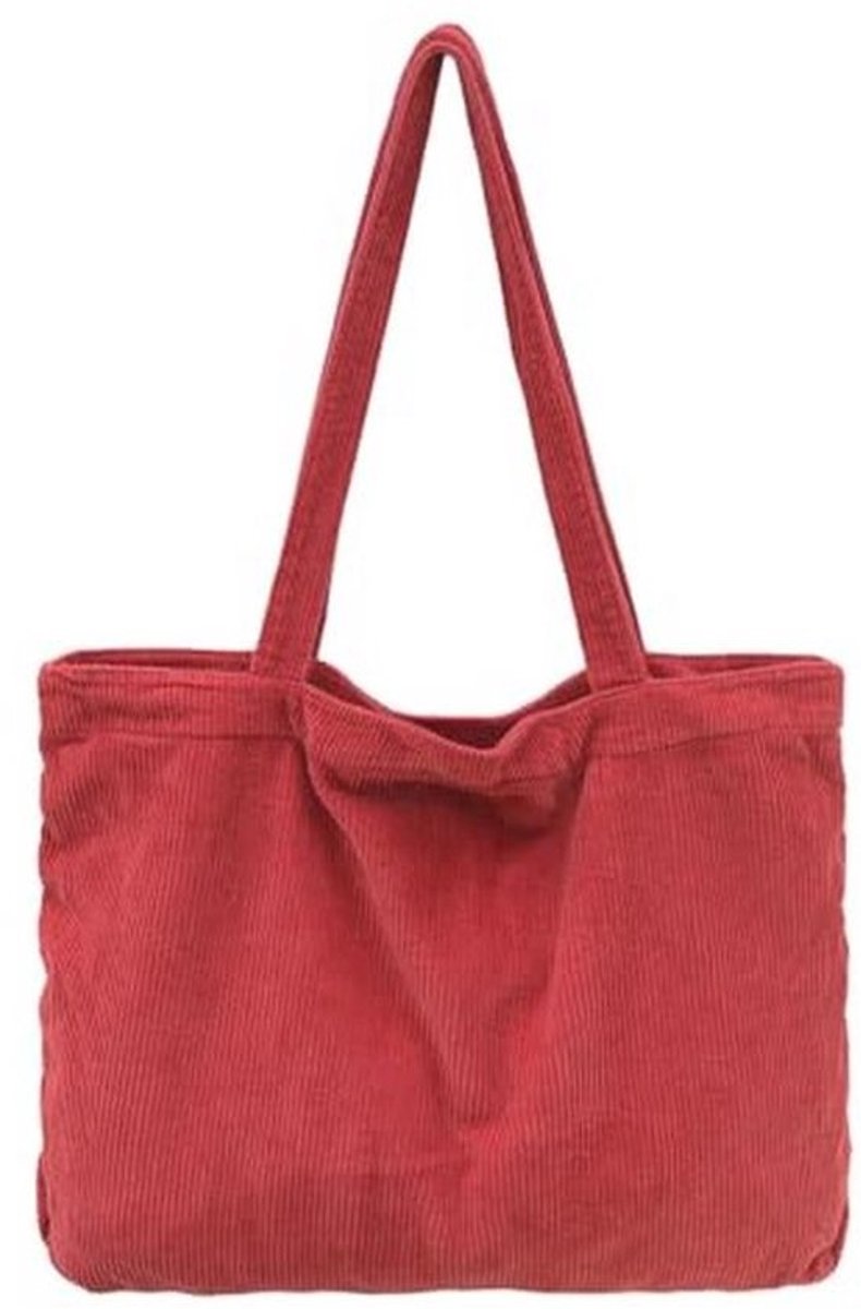 ONCCI Uniseks schoudertas voor dames, tote bag, corduroy tas, grote schoudertas, shopper, handtas, casual, crossbody tas voor school, universiteit, kantoor, werk, reizen, uitstapjes, winkelen