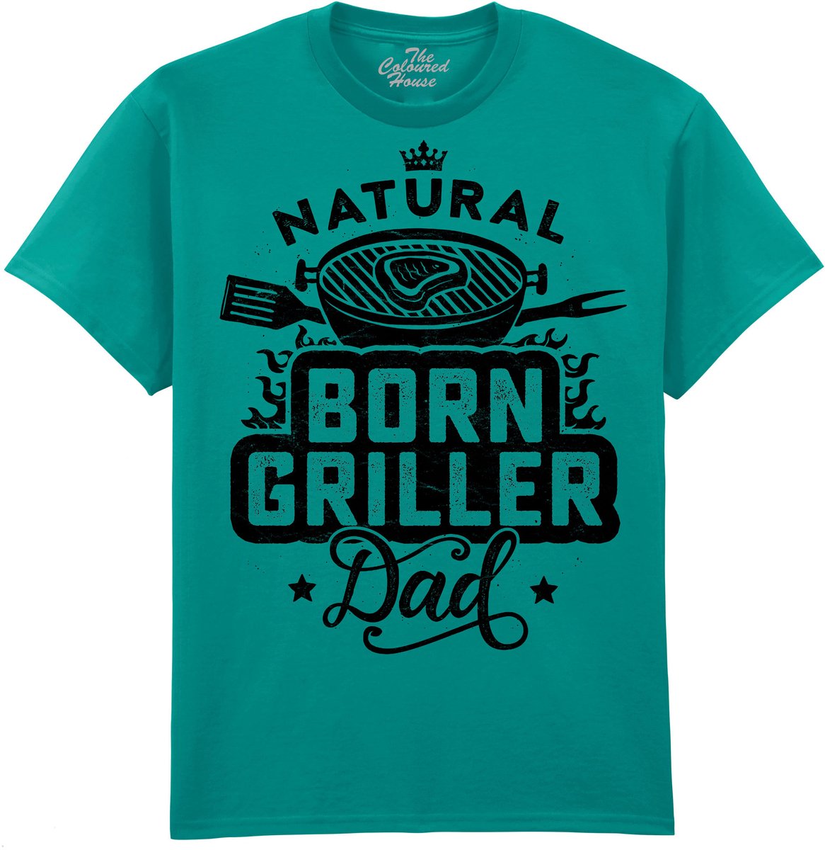 Barbecue Natural Born Griller Dad The Coloured House T-shirt XXL