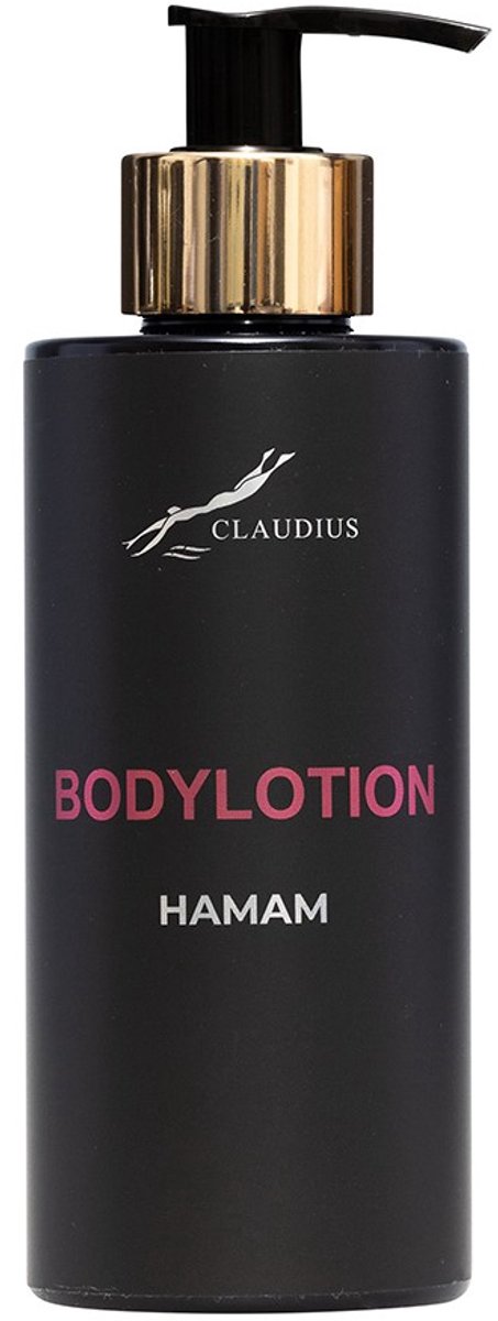 Bodylotion Hamam 300 ml - met gouden pomp - zwarte fles