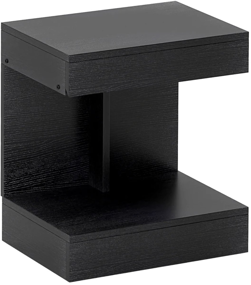 Nachtkastje - Bijzettafel Met Lade En Opbergvak - Moderne Salontafel Met Plank - Voor Verschillende Kamers - Zwart