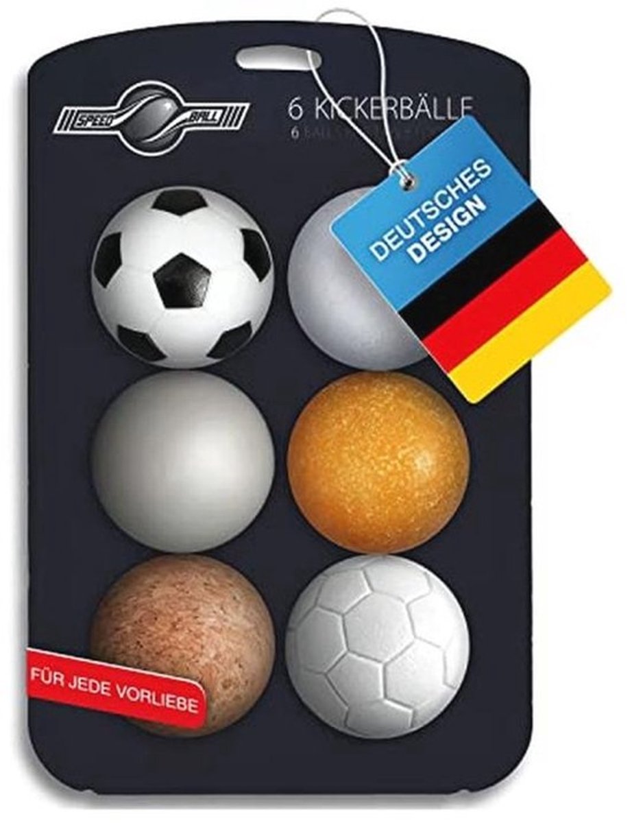 Speedball tafelvoetbal ballen set van 6 - keuze uit verschillende materialen (kurk, PE, PU, ABS) 35mm