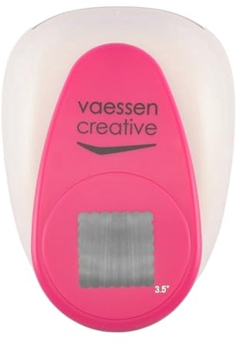 Geschulpte Vierkante Papieren Pons - Cirkelsnijder voor Knutselen en Kaarten Maken - 6,6 x 6,6 cm