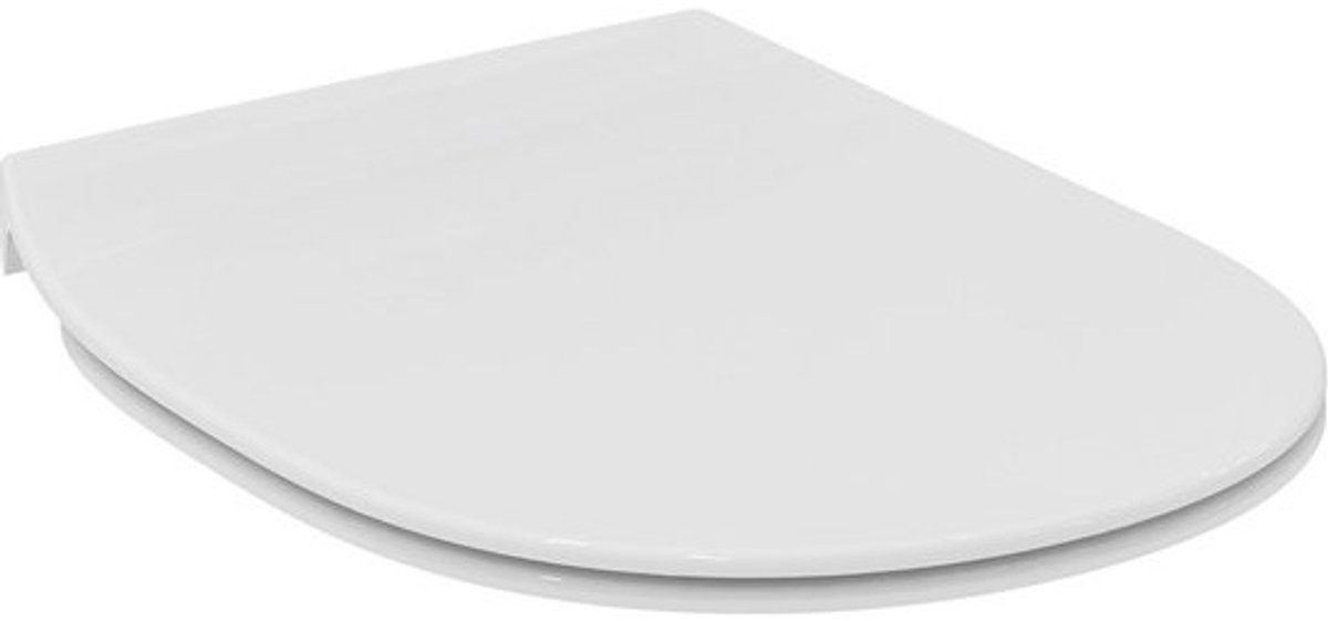 Ronde WC-bril met softclose en quick-release, plat design voor eenvoudige reiniging