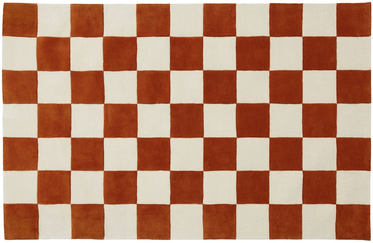 Fest Checks Vloerkleed Oranje