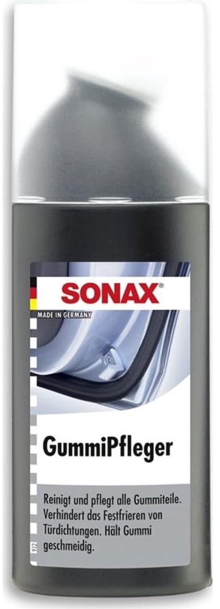 Rubberverzorging voor auto en thuis met sponsapplicator - 100ml zwart