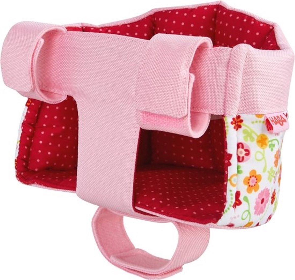 Poppen Fietsstoel Bloemenweide met Klittenbandsluiting voor Poppen tot 38 cm