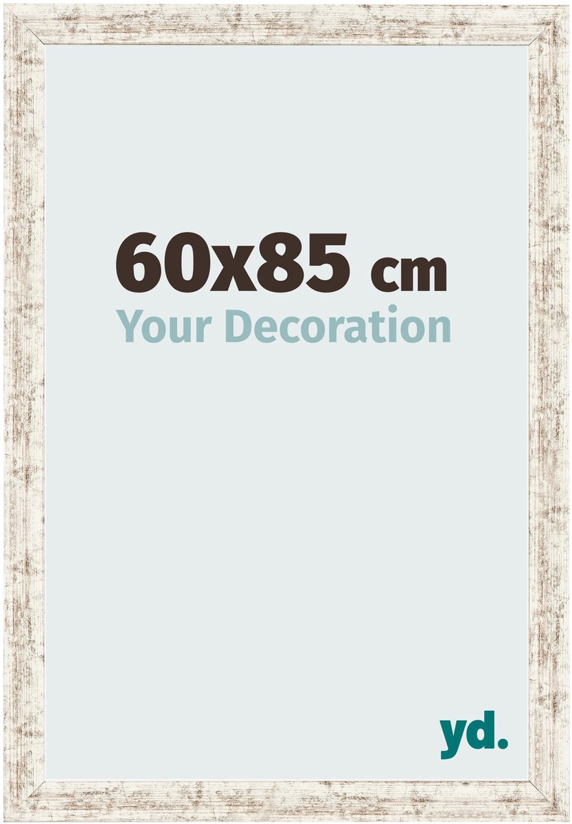 Your Decoration - Fotolijst 60x85 cm - MDF - Wit Vintage - Bologna